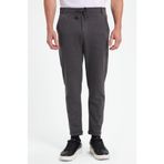 Tudors Erkek Slim Fit Pamuklu Beli Bağlamalı Yan Cepli Katlamalı Paça Jogger Gri Pantolon