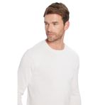 Tudors Erkek Standart Fit Normal Kesim Bisiklet Yaka Beyaz Triko Kazak - 2XL