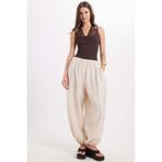 Tudors Kadın Relax Fit Rahat Kesim Viskon Kumaş Bol Paça Taş Pantolon, 2XL