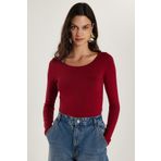 Tudors Kadın Slim Fit Dar Kesim Uzun Kollu Viskon Bordo Bluz