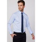 Tudors Klasik Fit Non Iron Mavi Erkek Gömlek - XL