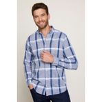 Tudors Klasik Fit Uzun Kol Ketenli Ekose Erkek Gömlek - Multicolor - 2XL