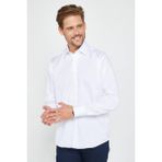 Tudors Klasik Fit Uzun Kollu Non Iron Beyaz Erkek Gömlek - 2XL