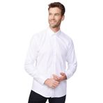 Tudors Modern Fit Uzun Kollu%100 Pamuk Armürlü Premium Erkek Gömlek,Beyaz Xl 2007004104640