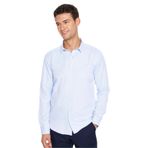 Tudors Modern Slim Fit Pamuklu Kolay Ütü Armürlü Erkek Gömlek,Mavi M 2007004255465
