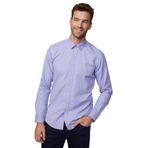 Tudors Modern Slim Fit Pamuklu Kolay Ütü Armürlü Erkek Gömlek,Mavi2 L 2007004169724