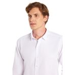 Tudors Modern Slim Fit Uzun Kollu Pamuklu Kolay Ütü Armürlü Erkek Gömlek,Beyaz Xl 2007004187261