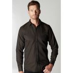 Tudors Modern Slim Fit Uzun Kollu Pamuklu Kolay Ütü Armürlü Erkek Haki Gömlek