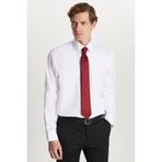 TUDORS Regular Fit Non-Iron%100 Pamuk Gömlek, M, KL240027, Beyaz, Erkek