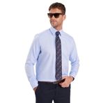 TUDORS Regular Fit Non-Iron%100 Pamuk Gömlek, M, KL240027, Mavi, Erkek