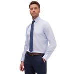 TUDORS Regular Fit Non-Iron%100 Pamuk Gömlek, XL, KL240027, Mavi, Erkek