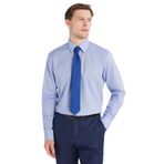 TUDORS Regular Fit Saks Mavi Non-Iron%100 Pamuk Gömlek, XL, KL240027, Saks Mavi, Erkek