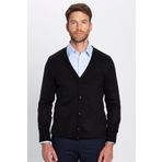 Tudors Slim Fit Dar Kesim Düğmeli Düz Tüylenmeyen Yumuşak Dokulu Erkek Hırka