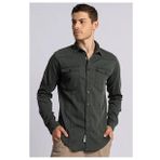 Tudors Slim Fit Dar Kesim Uzun Kol Erkek Kot Gömlek