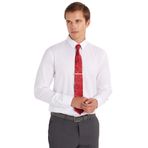 TUDORS Slim Fit Non-Iron%100 Pamuk Gömlek, L, DR240054-506, Beyaz, Erkek