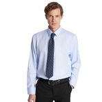 TUDORS Slim Fit Non-Iron%100 Pamuk Gömlek, M, DR240054-504, Mavi, Erkek
