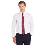 TUDORS Slim Fit Non-Iron%100 Pamuk Gömlek, S, DR240054-508, Beyaz, Erkek