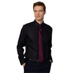 TUDORS Slim Fit Non-Iron%100 Pamuk Gömlek, XL, DR240055-02, Siyah, Erkek