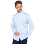 TUDORS Slim Fit Non-Iron%100 Pamuk Gömlek, XXL, DR240038-90, Mavi, Erkek
