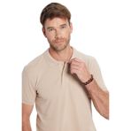 TUDORS Slim Fit Polo Yaka T-shirt Pamuklu Pike Kumaş Rengi, L, TS240019, Taş, Erkek
