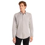 Tudors Slim Fit Uzun Kollu Oxford Doku Armürlü Biyeli Erkek Krem Gömlek - XL