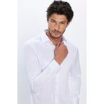 Tudors Slim Fit Uzun Kollu Pamuklu Düz Erkek Beyaz Gömlek
