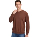 TUDORS Sweatshirt Relax Fit Bisiklet Yaka, S, SW250013, Kahverengi, erkek