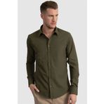 Tudors Terry Cotton Slim Fit Dar Kesim Haki Erkek Gömlek