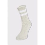 Tudors Unisex Çizgili Kolej Tenis Çorabı - Gri - 40 - 45
