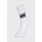 Tudors Unisex Çizgili Siyah Kolej Tenis Çorabı - 40 - 45