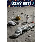 TUENGİ STORE 8 Parça Uzay Macerası Oyuncak Seti Diecast Metal Araçlar Astronot ve Aksesuarlı Uzay Seti