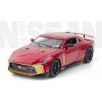 Tuengi Store Kırmızı Büyük Boy Sesli LED Farlı Kapılar Açılır Çek Bırak Full Metal Ince Detay Yeni Nissan GT-R50 - Çok Renkli