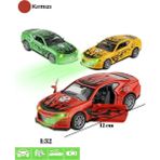 Tuengi Store Oyuncak Işıklı Sesli Çek Bırak Kapıları Açılır Metal Araba Modifiyeli Camaro Model Araba 12 cm - Kırmızı