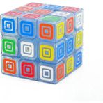 Tuengi Store Speed Cube Şeffaf Tasarım Ayarlanabilir Profesyonel 3x3 Zeka Küpü Küp - Çok Renkli