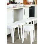 Tuffex 6 Adet Exclusive Kalite Ultra Dayanıklı Modern Tasarım Kırılmaz Tabure - Latte - Beyaz