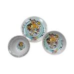 Tuffex Sert Plastik Looney Tunes Baskılı Mama Tabağı - Kasesi 3'lü Set - Çok Renkli