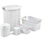 Tuffex Woow Serisi 5 Parça Banyo Seti - Kirli Sepeti ve Çamaşır Sepeti Setleri