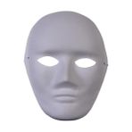 Tüftürük Boyanabilir Boyama Maskesi Kağıt Karton Maske 20 Adet - BEYAZ
