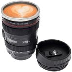 Tüftürük Objektif Görünümlü Lens Çelik Kupa Kahve + Çay Termosu