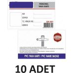 Tüftürük Şeffaf Iğneli Yaka Kartı ( 10 Adet ) - ÇOK RENKLİ