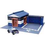 Tufy Toys Polis Karakolu Yapım Seti- Harçlı Tuğla Oyuncak Seti - Mavi - Beyaz