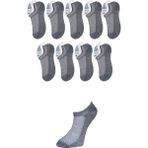 Tuğba Baby Erkek Gri Görünmez Çorap 9 Çift - Standart - Renkli
