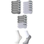 Tuğba Baby Erkek Gri Ve Beyaz Görünmez Çorap 15 Çift - Standart - 57