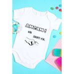 Tuğba Baby Özel Tasarım Bebek Zıbın - Çıtçıtlı Body (Amcam Var Sıkıntı Yok!) - Yenidoğan - Beyaz-WT2