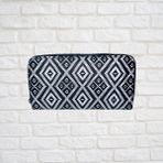 Tuğba Kadın Etnik Siyah-Beyaz Fermuarlı Iç Göz 11X21 Cüzdan - Siyah - Beyaz