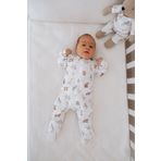 Tuğba Kuğu 0.3 TOG Fermuarlı Patikli Bebek Tulumu - Pureline Series - Cute Animals