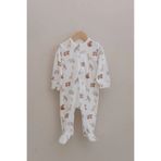 Tuğba Kuğu 0.3 TOG Fermuarlı Patikli Bebek Tulumu - Pureline Series - Cute Baby Toys