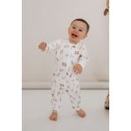 Tuğba Kuğu 0.3 TOG Fermuarlı Patiksiz Tulum - Pureline Series - Cute Animals - 6 - 9 Ay