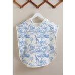 Tuğba Kuğu 4 Kat Müslin Panço - Blue Toile De Jouy