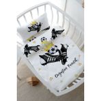 Tuğba Kuğu Anne Yanı Beşik Nevresim Takımı (60X100) - For Baby Serisi - Siyah - Beyaz - 60 x 100 cm - Ekru